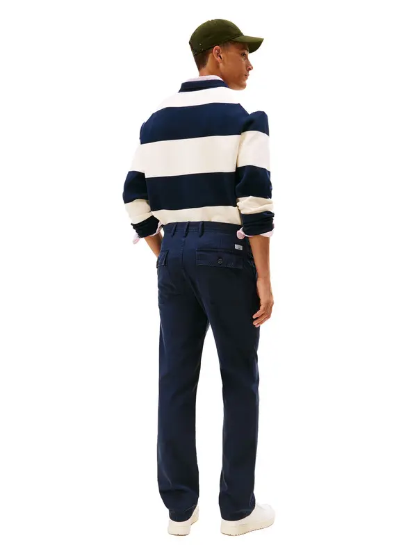 Washed Textured Sateen Utility Trousers 3 Image