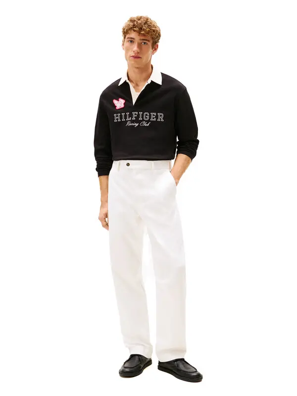 Logo Appliqué Relaxed Rugby Polo Shirt 3 Image