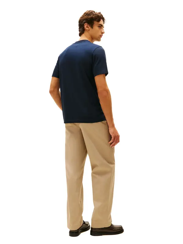 Logo Embroidery Crew Neck T-Shirt 3 Image