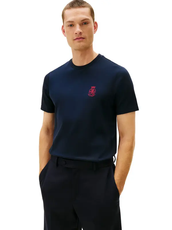 TH Crest Embroidery Interlock Knit T-Shirt 1 Image