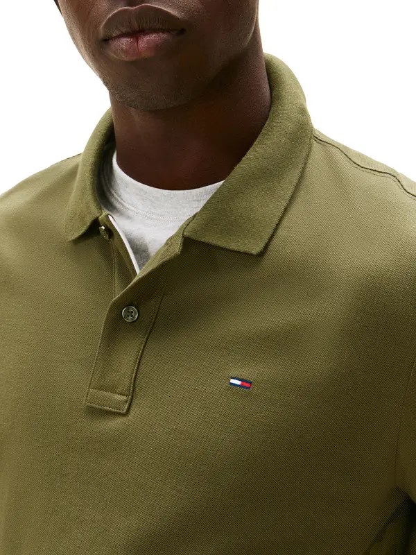 Long Sleeve Cotton Polo Top 1 Image