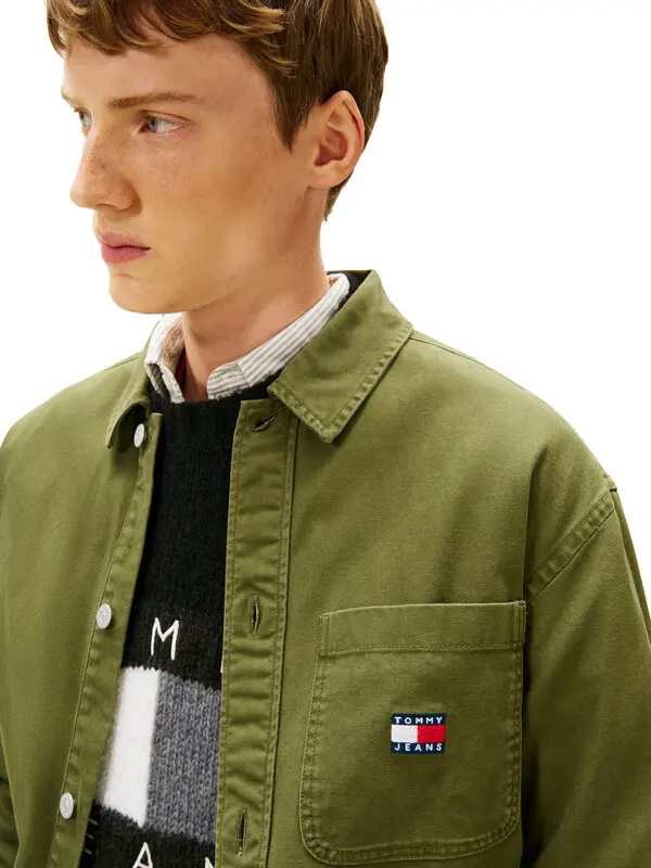 Tommy Badge Oversized Fit Overshirt 2 Image