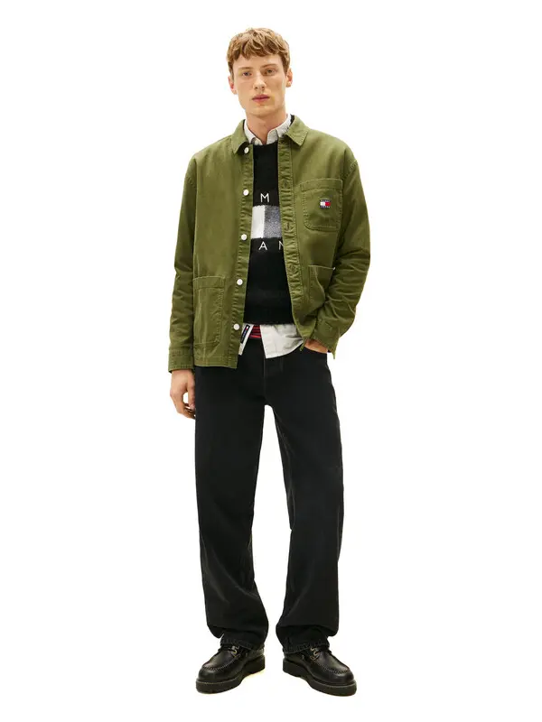Tommy Badge Oversized Fit Overshirt 4 Image