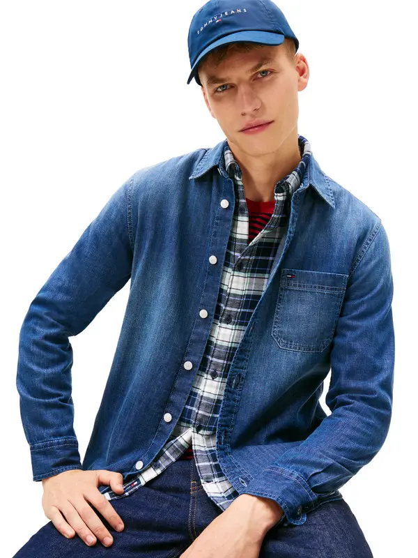 Regular Fit Denim Long Sleeve Shirt 3 Image