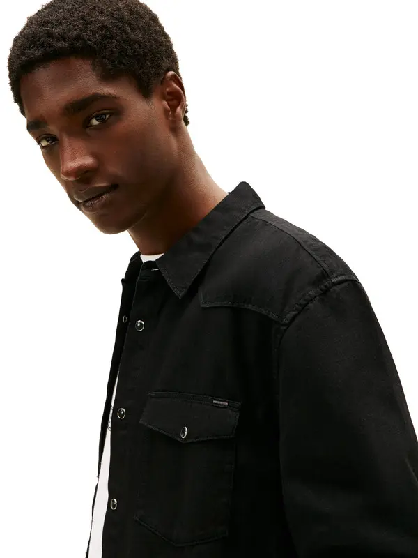 Long Sleeve Western Denim Shirt 2 Image