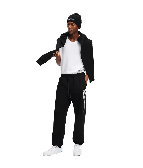Slim Fit Cotton Logo Sweatpants 1 Image