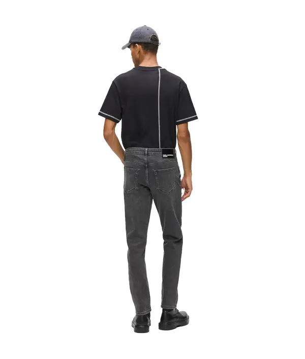 Washed Slim Denim Jeans 2 Image