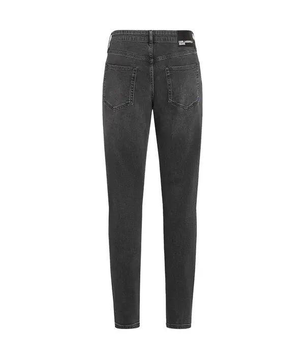 Washed Slim Denim Jeans 4 Image