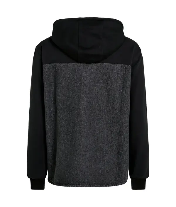 Hybrid Denim-Panel Zip Jacket 1 Image