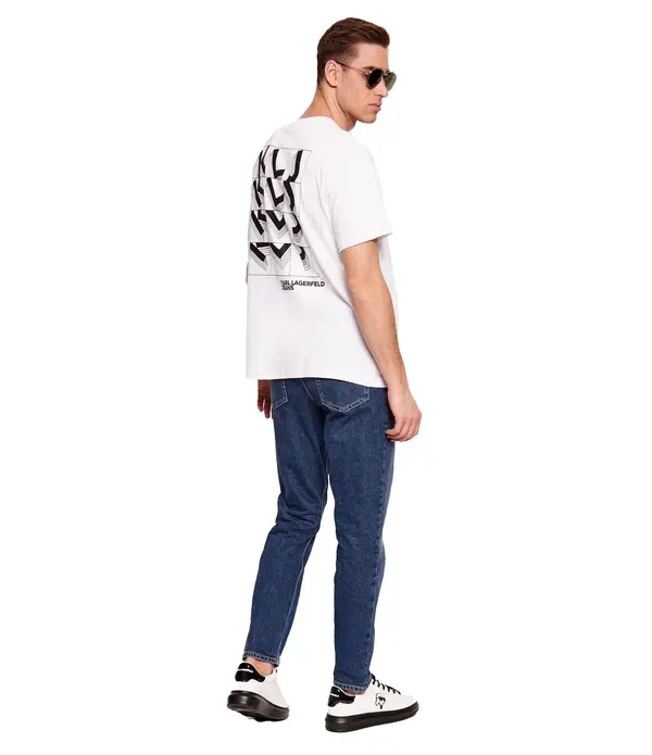 3D Monogram Back-Graphic Short Sleeve T-Shirt 1 Image