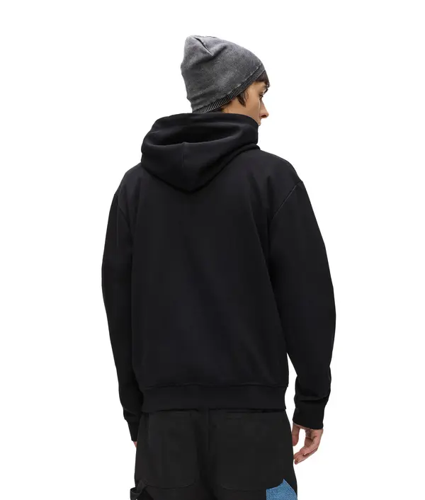 Denim-Pocket Hybrid Hoodie 4 Image