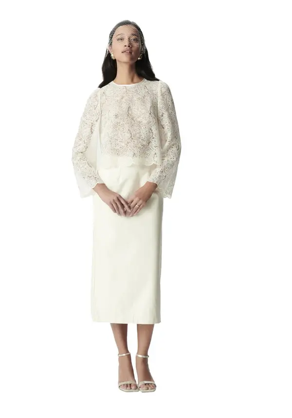 Long Sleeves Lace Blouse 2 Image