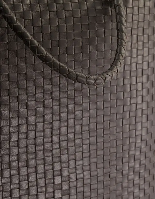 Woven Leather Tote Bag 2 Image