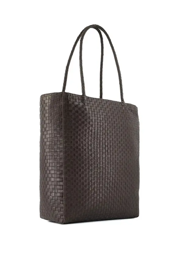 Woven Leather Tote Bag 3 Image