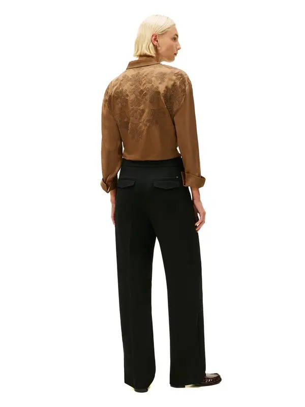 Pressed Crease Straight Leg Trousers 2 Image