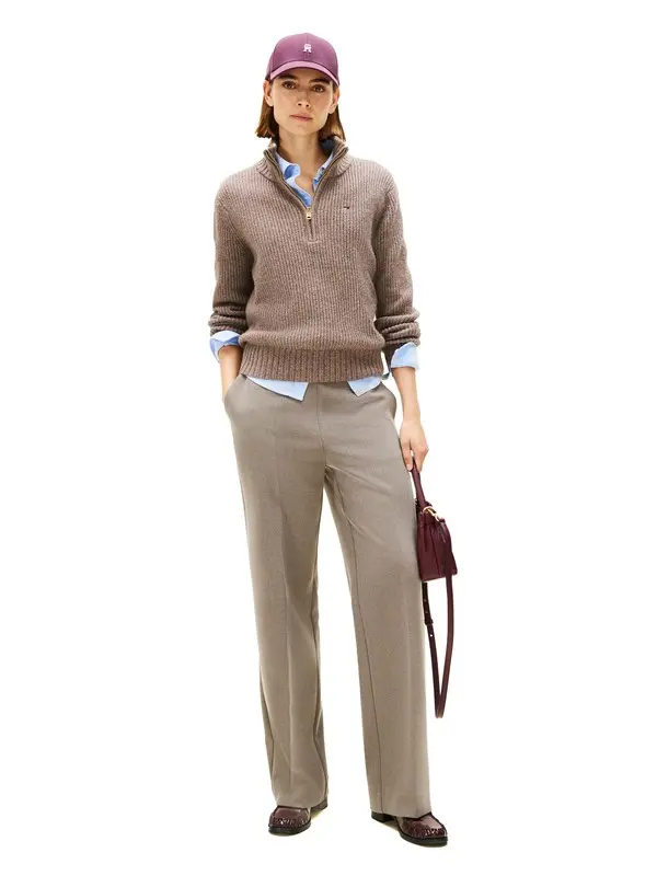Pressed Crease Straight Leg Trousers 1 Image