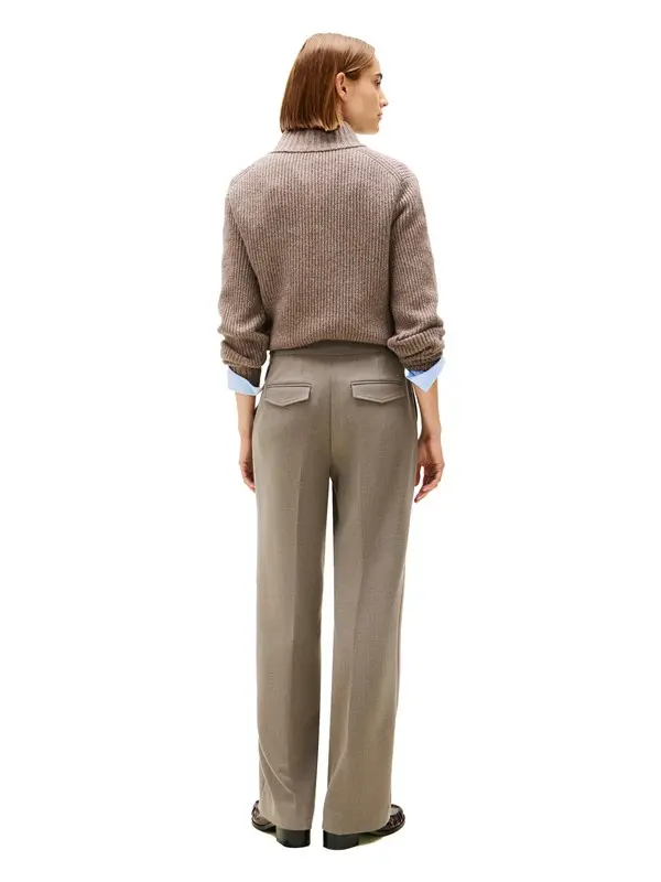 Pressed Crease Straight Leg Trousers 3 Image