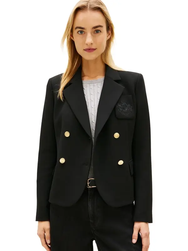 TH Crest Embroidery Slim Fit Blazer 4 Image