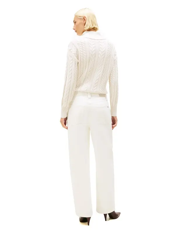 Mid Rise Tapered Barrel Leg Jeans 1 Image