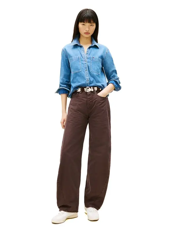 Regular Fit Long Sleeve Denim Shirt 2 Image