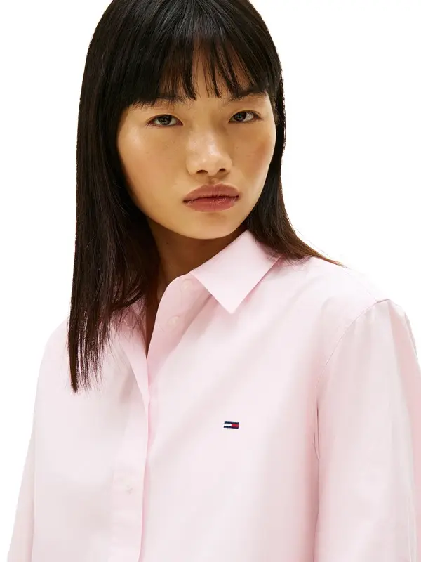 Relaxed Fit Cropped Poplin Shirt 1 Image