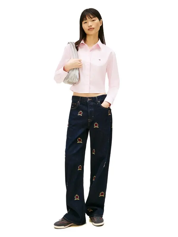 Relaxed Fit Cropped Poplin Shirt 2 Image