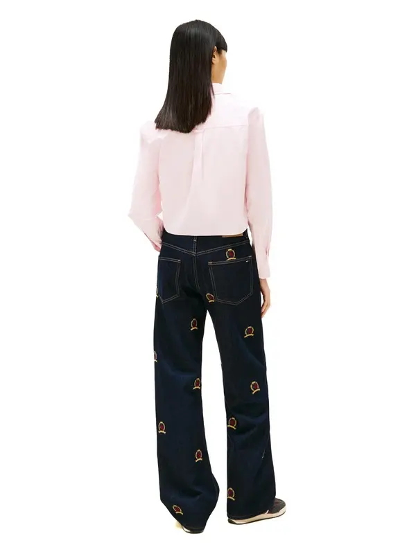 Relaxed Fit Cropped Poplin Shirt 3 Image