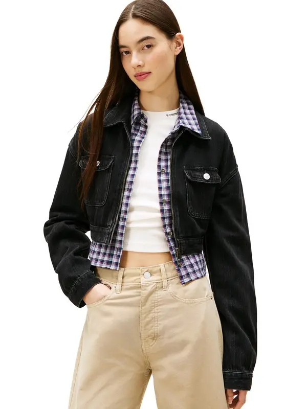 Cropped Denim Jacket 3 Image