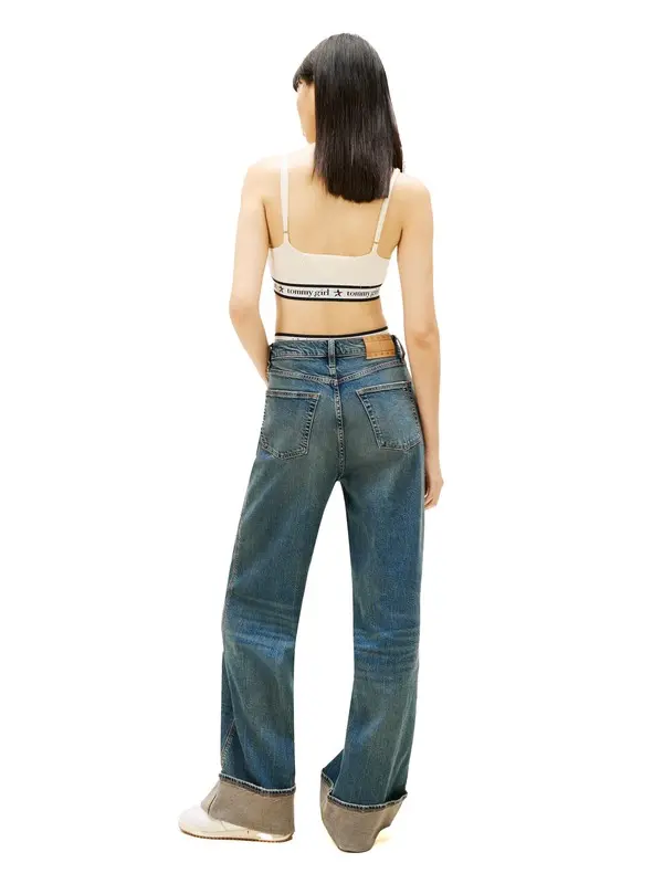 Claire Turn-Up High Rise Wide Leg Jeans 1 Image