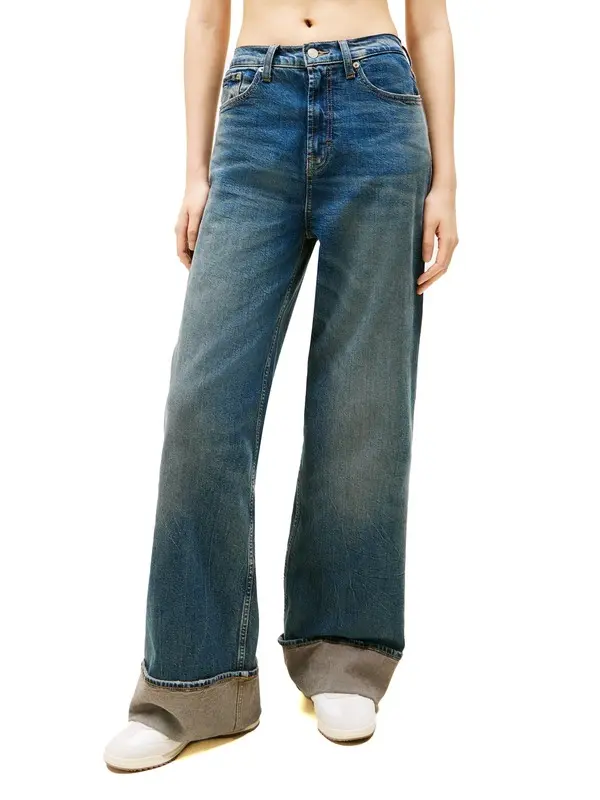 Claire Turn-Up High Rise Wide Leg Jeans 2 Image