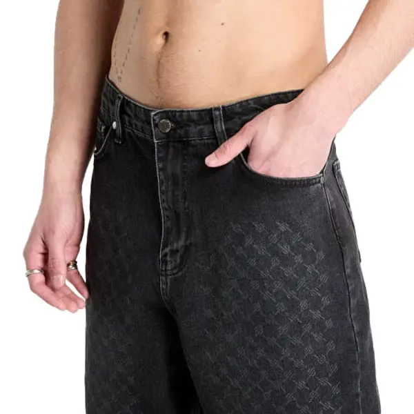 Laser Monogram Denim Shorts 2 Image