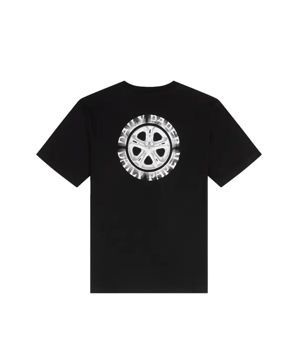 Crew-neck Wheel Graphic Short Sleeve T-Shirt 1 Image