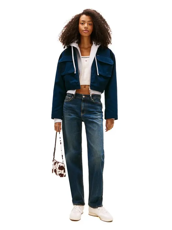 Straight Cut Regular Waist Jeans 2 Image