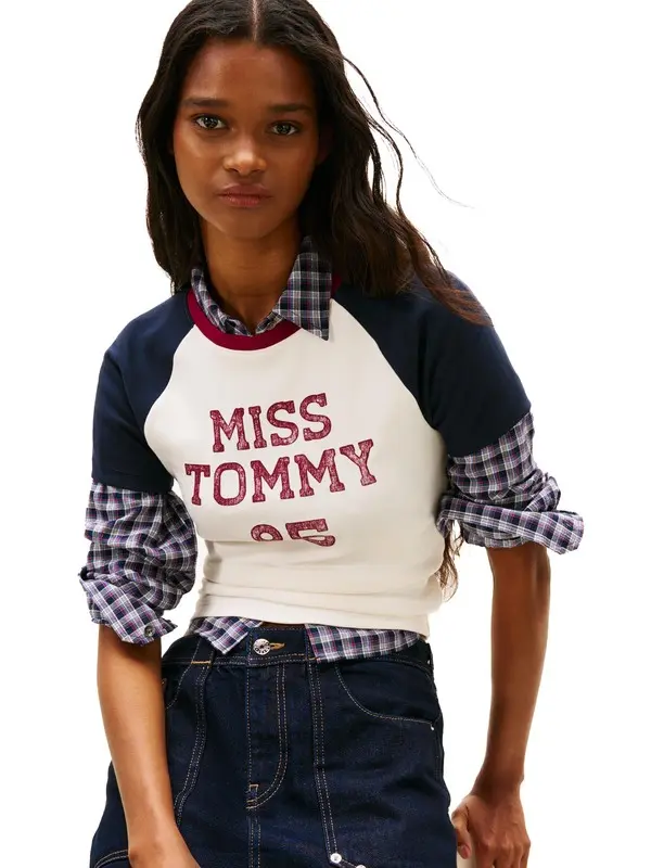 Logo Slim Raglan Sleeve T-Shirt 1 Image