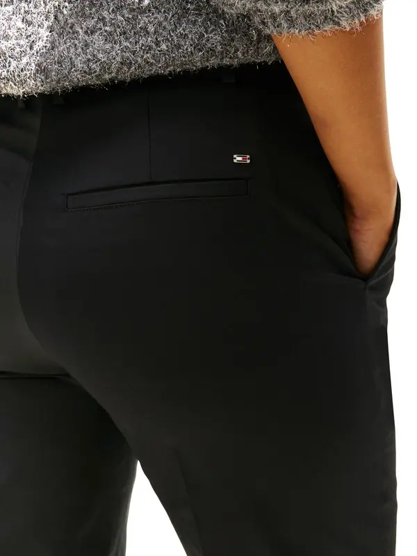 Cotton Blend Slim Fit Straight Leg Chinos 4 Image