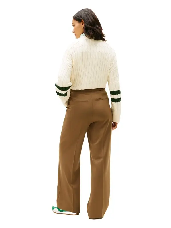 Timeless Wool Blend Wide Leg Trousers 1 Image