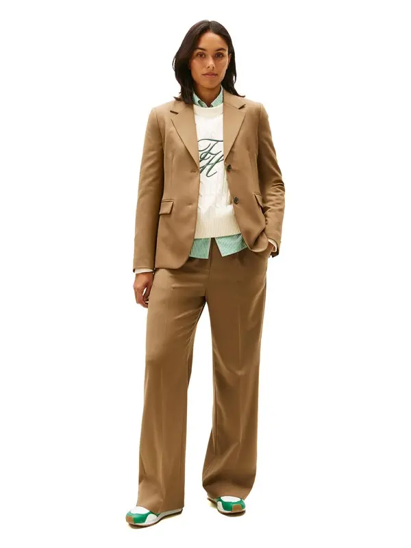 Timeless Wool Blend Wide Leg Trousers 2 Image