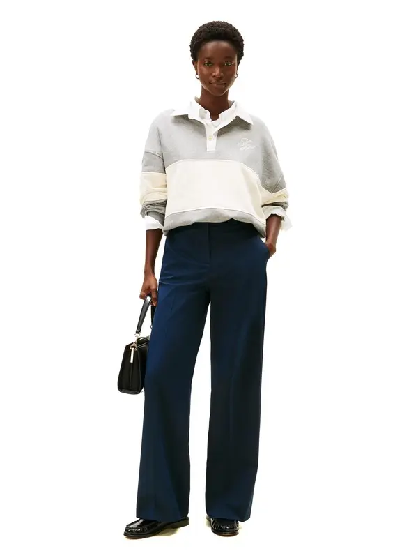 Cotton Wide Leg Trousers 2 Image