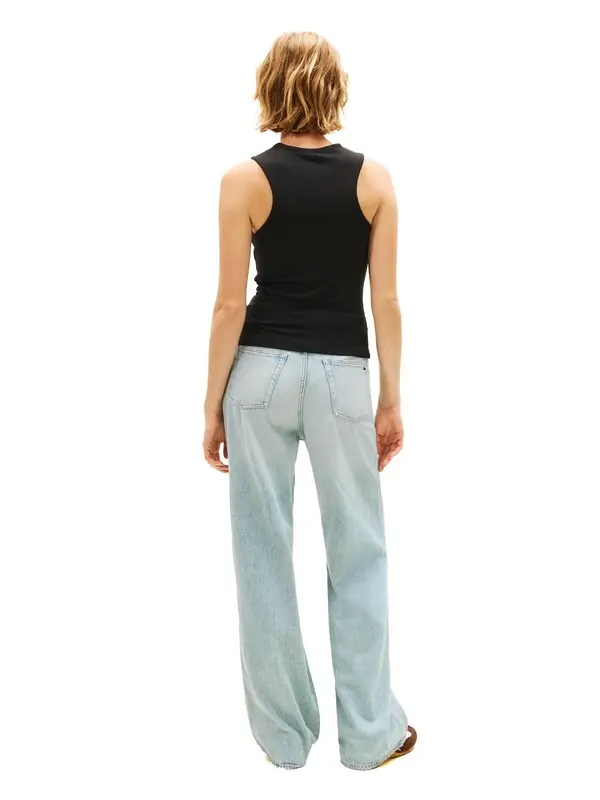 Slim Fit Script Labe Tank Top 2 Image