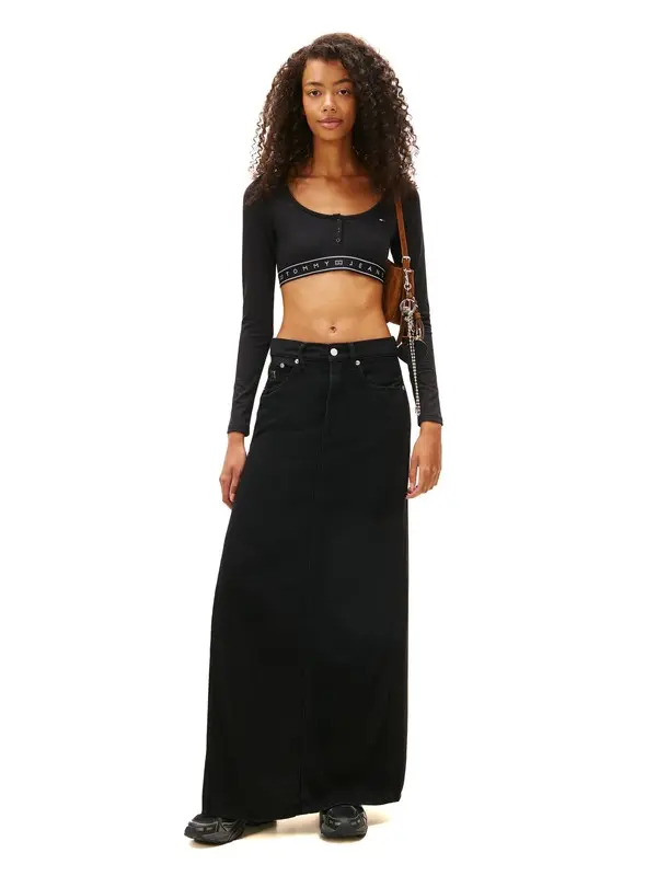 Long Sleeve Slim Crop Top 2 Image