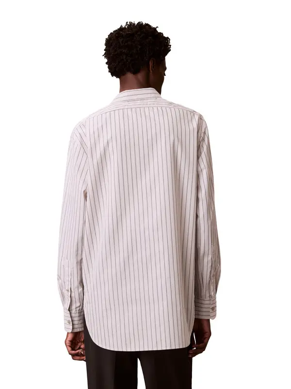 Regular Fit Stripe Long Sleeve Oxford Shirt 3 Image