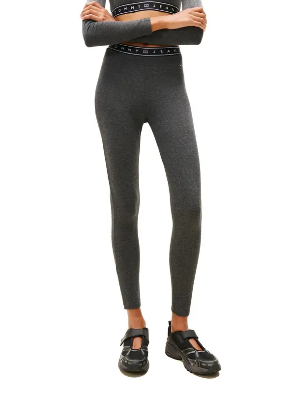 Logo Tape Slim Full Length Leggings 4 Image