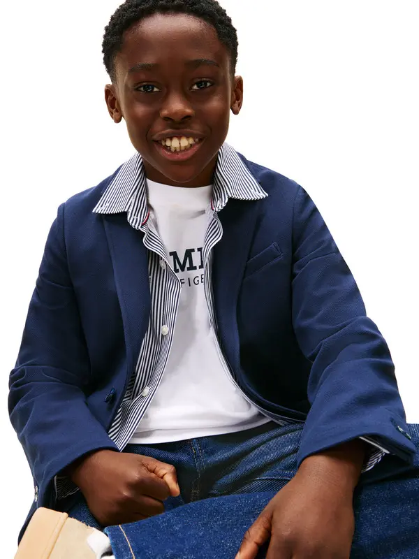 Festive Pique Texture Regular Fit Blazer 2 Image