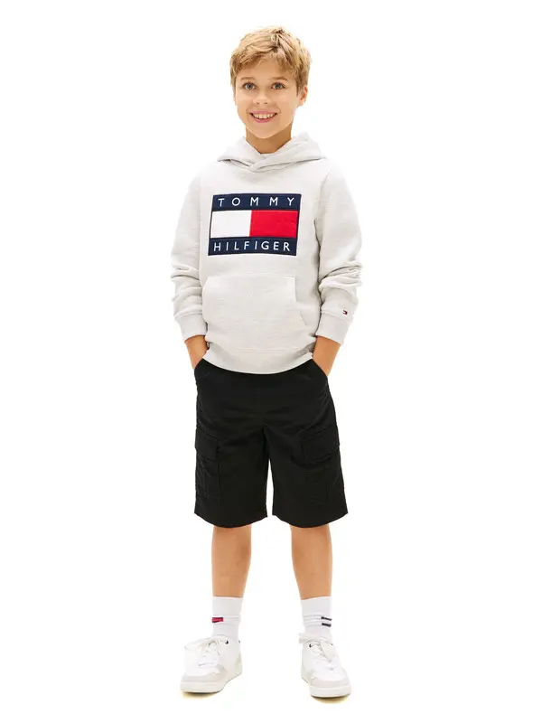 Kids Boys Twill Cargo Relaxed Shorts 3 Image