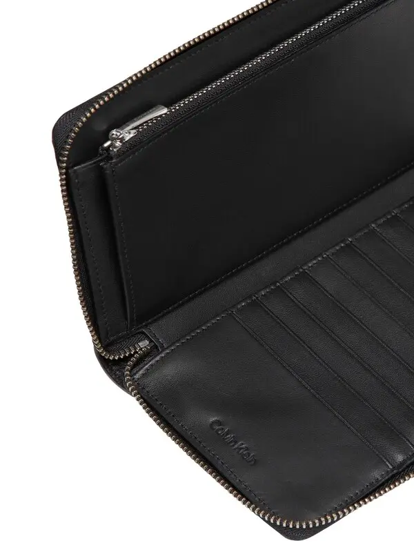Foil Emboss Long Zip Fold Wallet 1 Image