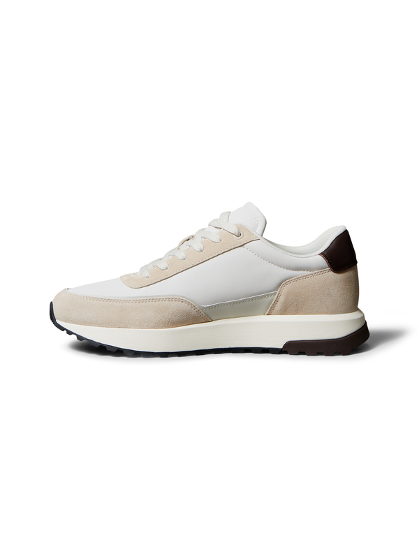 Leather Mix Runner Trainers 1 Image