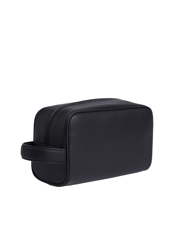 Textured Handle Strap Leather Washbag 2 Image