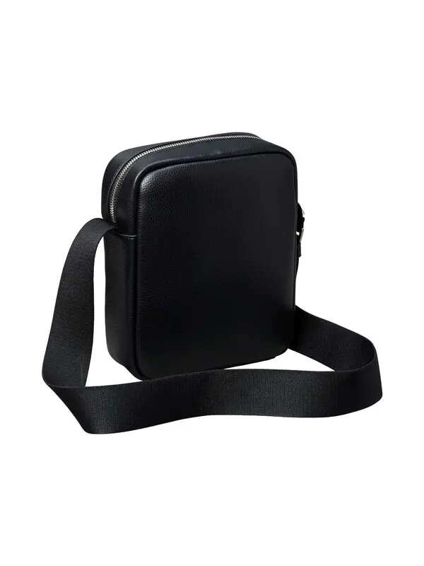 Pebbled Leather Messenger Crossbody Bag 3 Image