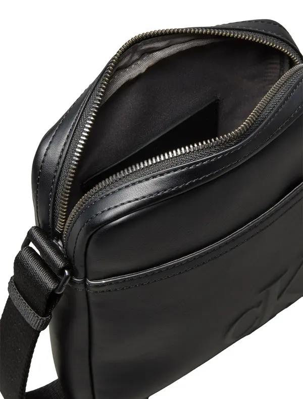 Smooth Leather Crossbody Bag with Embossed Logo 2 Image