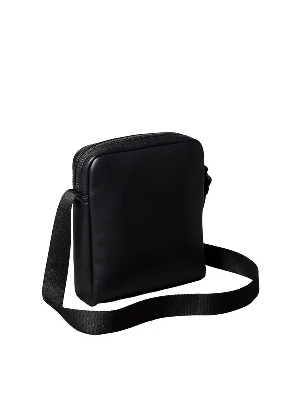 Smooth Leather Crossbody Bag with Embossed Logo 3 Image